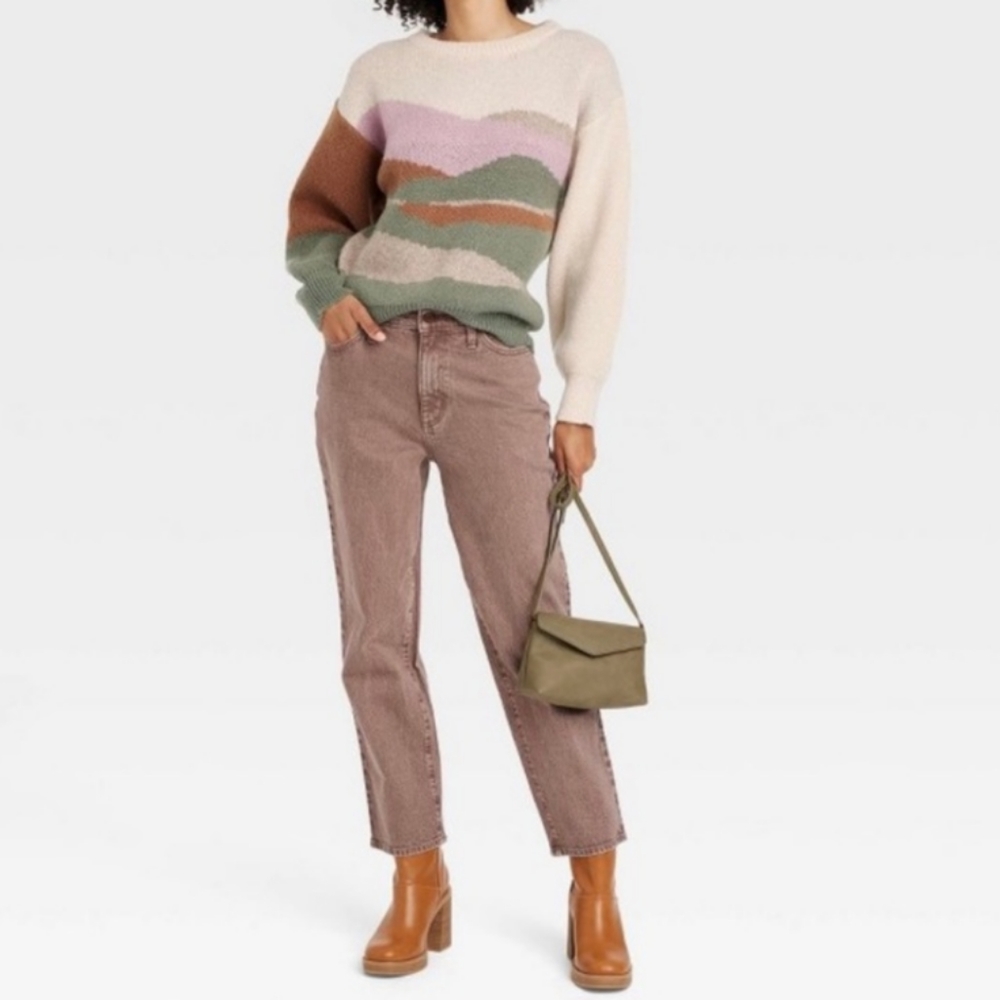 Brand 🆕 Universal Trade Super Soft Crewneck Landscape Pullover Sweater Size S
